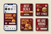 Burger Sale Social Media Post, a Social Media Template by MightyDesign (Thumbnail 1 of 8)