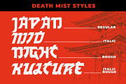 Death Mist Japanese Horror Font, a Sans Serif Font by Letterhend Studio (Thumbnail 2 of 9)