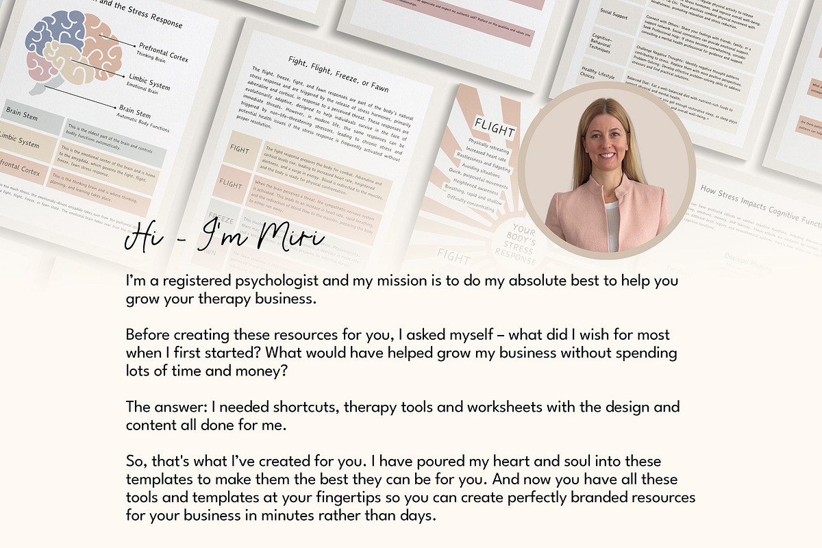 Stress Response Canva Template eBook, a Design Template by Miri Campbell (Photo 9 of 9)