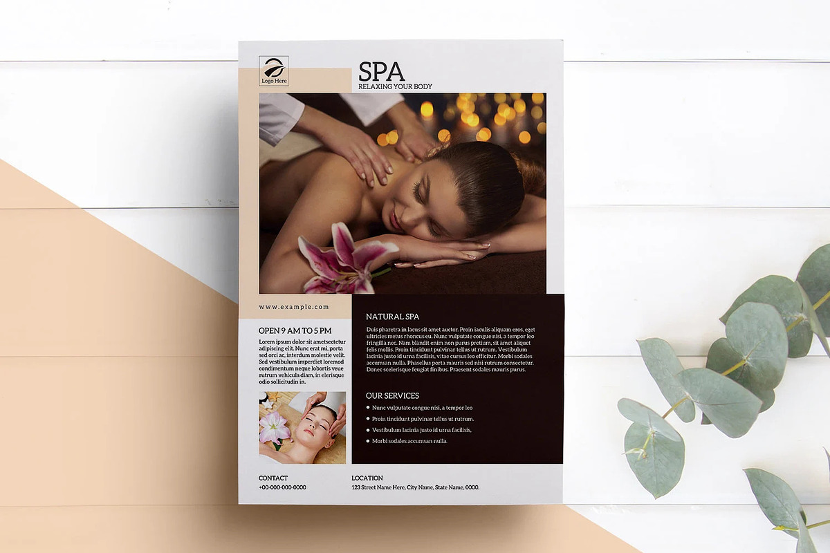 Spa and Beauty Salon Flyer, a Flyer Template by retrographix (Photo 3 of 4)