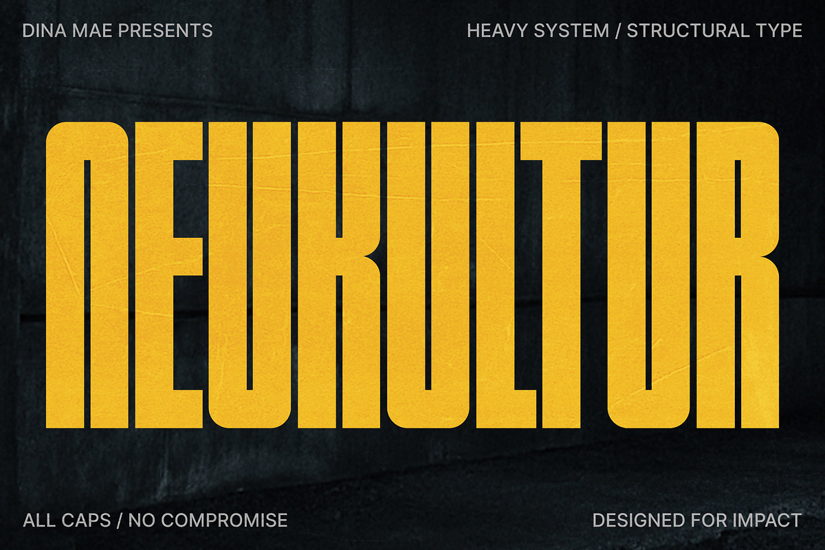 NEUKULTUR - Compressed Display Font, a Sans Serif Font by Dina Mae (Photo 11 of 11)