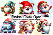 Watercolor Christmas Gnomes Clipart, a Person Illustration by Libby Wishes (Thumbnail 1 of 5)