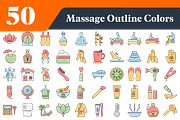 Massage Spa Outline Color Icons, an Outline Icon by EllaMaiyaali (Thumbnail 3 of 3)