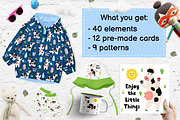 Moo Collection - Clipart & Patterns, an Animal Illustration by Gulnara Sabirova (Thumbnail 2 of 12)
