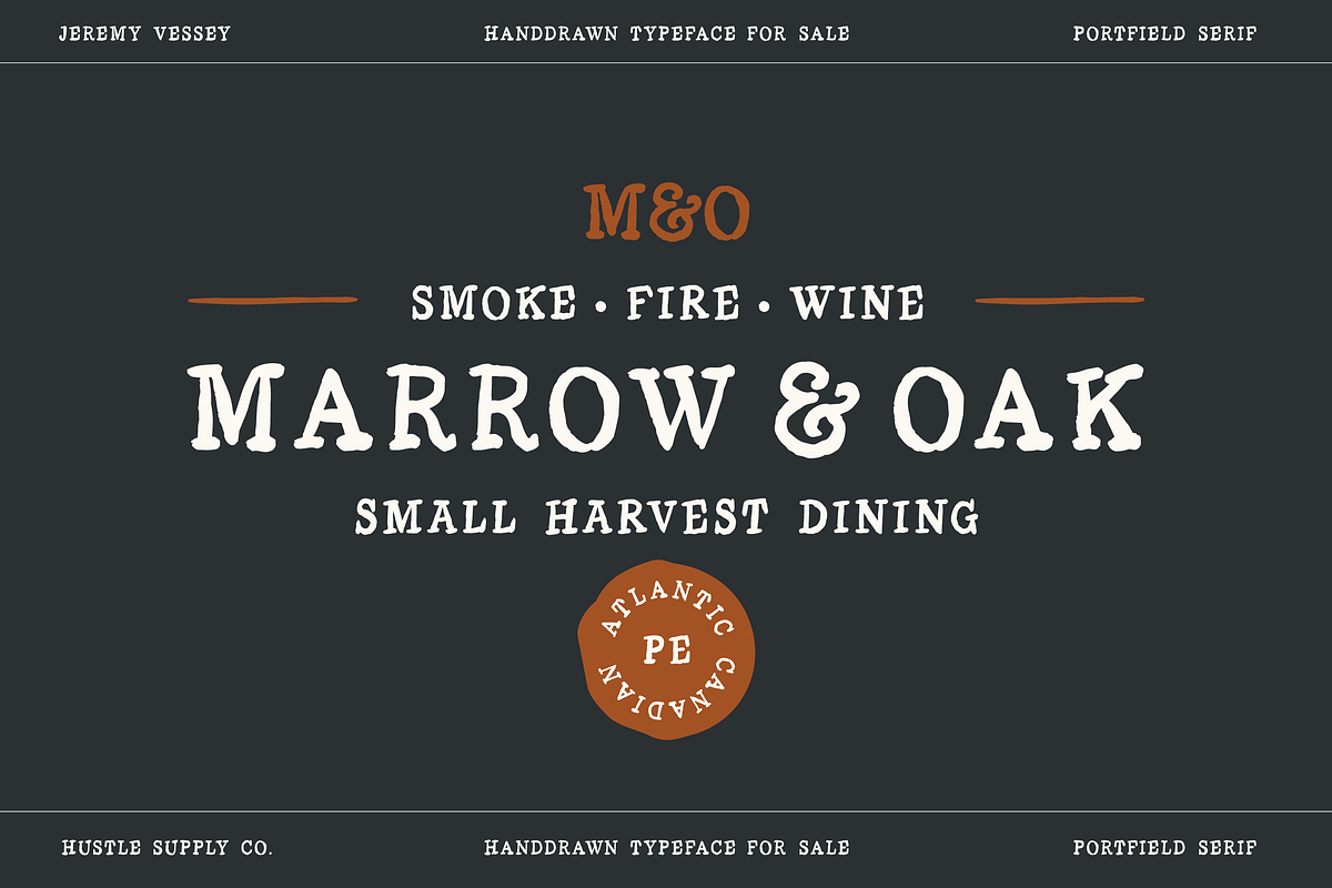 Portfield - A Hand Drawn Serif, a Handwritten Font by Hustle Supply Co. (Photo 2 of 15)