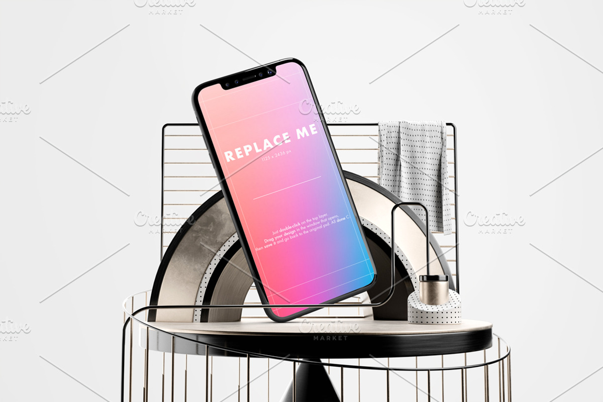 iPhone X Creative Mockups Set, an iPhone Mockup by As Good As Possible (Photo 8 of 16)