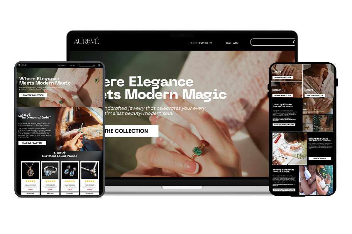 Jewellery Website Templates Design preview 4