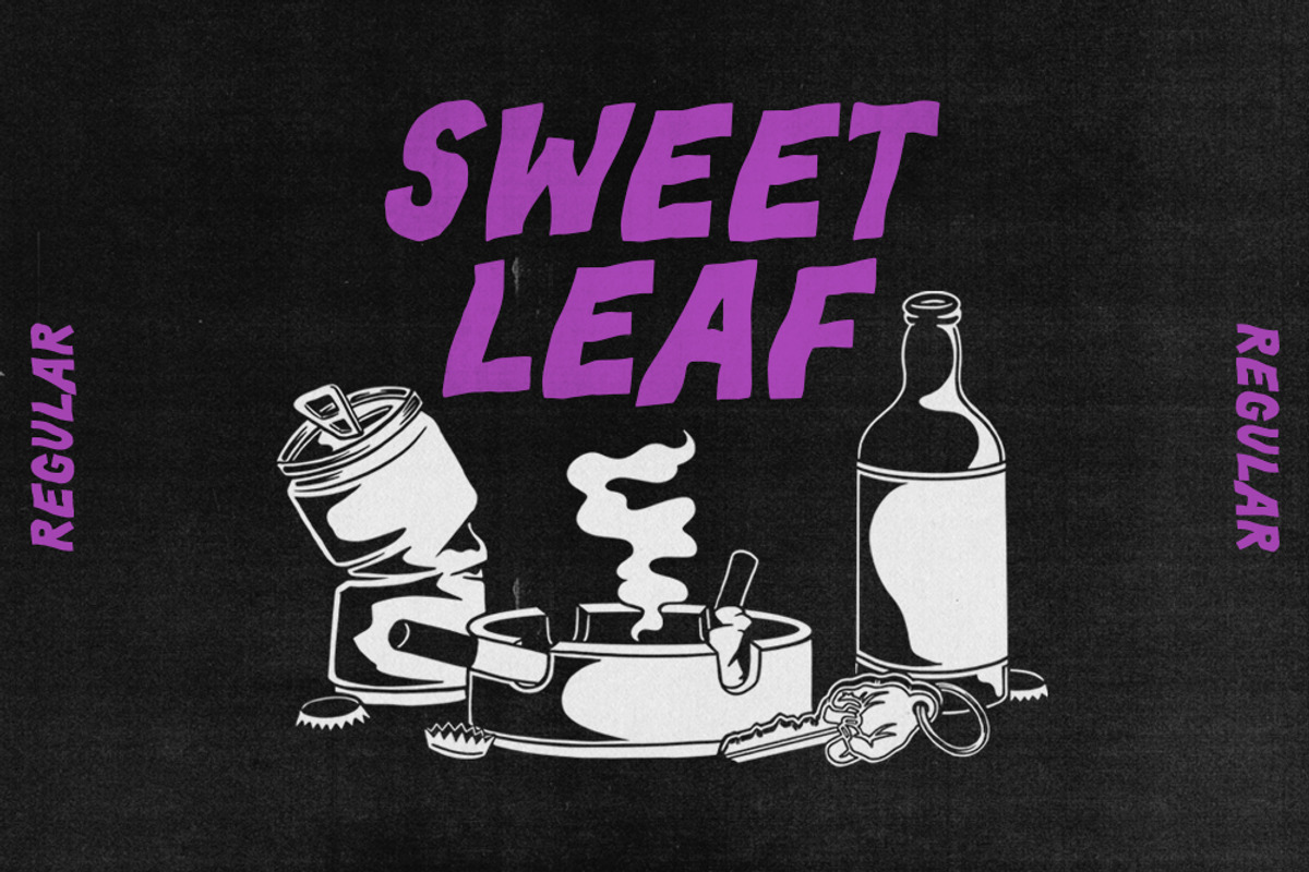 Sweet Leaf Display Font, a Sans Serif Font by ILLWOOKIE (Photo 1 of 2)