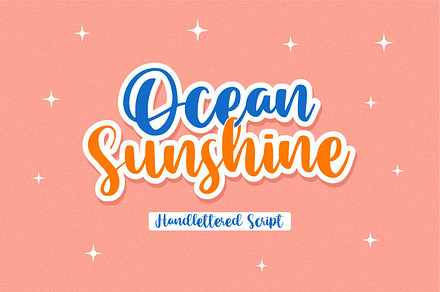 Ocean Sunshine Font, a Script Font by Allouse Studio