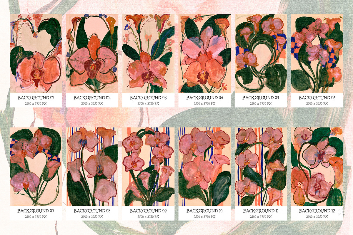 Painterly Florals, a Background Graphic by nadispasibenko (Photo 5 of 9)