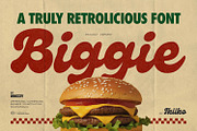 Biggie - Retrolicious Font, a Script Font by ikiiko (Thumbnail 1 of 7)