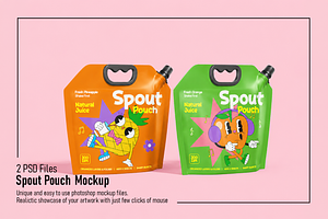 High Quality Spout Pouch Mockup, a Packaging Mockup by Custom.scene