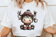 Quirky Highland Cow PNG, an Illustration by Libby Wishes (Thumbnail 4 of 8)