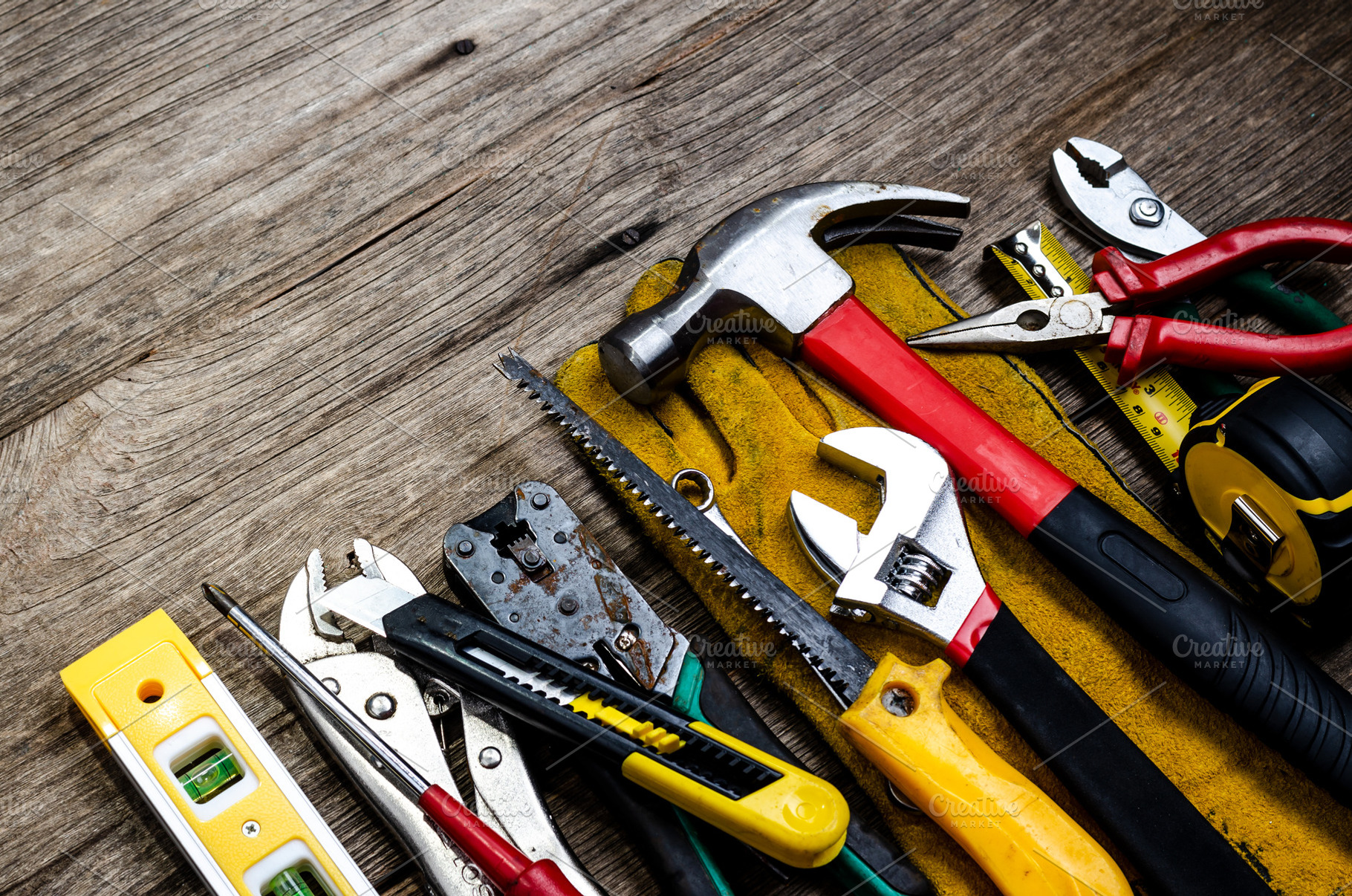 Standard construction safety stock photo containing tools and wooden, an Abstract Photo by Love Silhouette