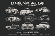 VINTAGE CLASSIC CAR PACKS, a Transportation Illustration by Ngaula Std. (Thumbnail 1 of 3)