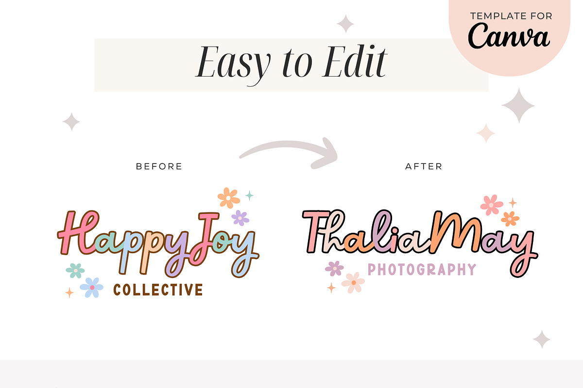 Rainbow Logo Brand Canva Template, a Branding & Logo Template by Summit Avenue (Photo 5 of 8)