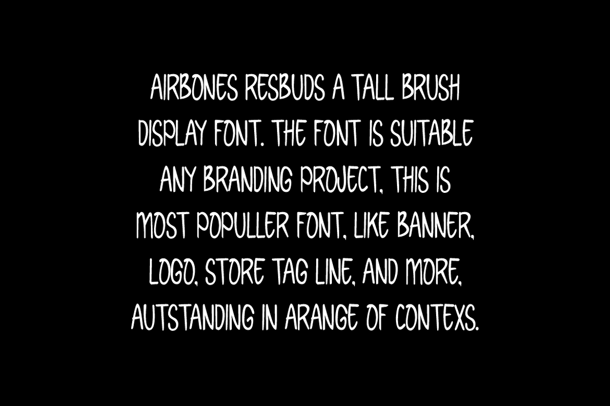 Airbones Resbuds - Tall Font, a Sans Serif Font by Iqsiart Studio (Photo 5 of 6)