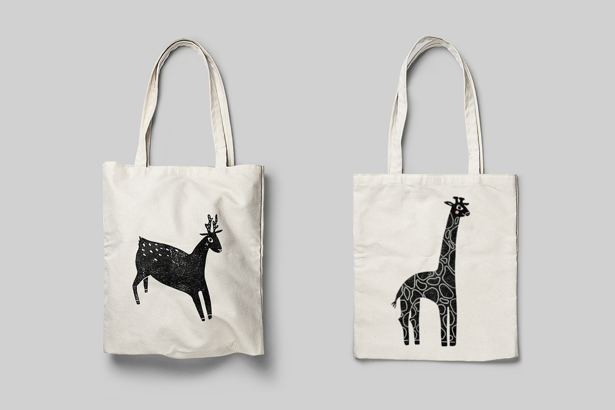 Cute animals / part 2 / Linocut, an Animal Illustration by Mii Lab (Photo 5 of 10)