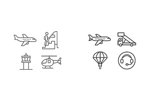 Collection of web icons depicting, a Transportation Illustration by ZinetroN