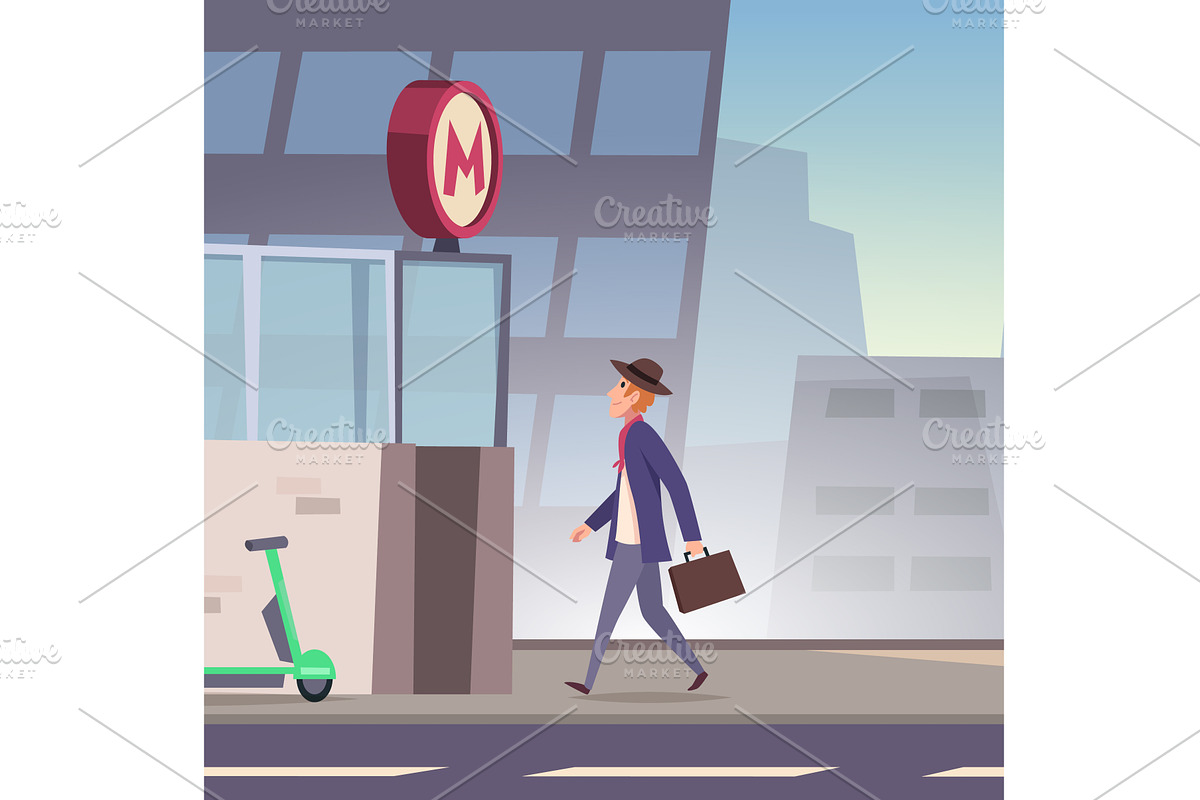 Metro. casual style character, a Transportation Illustration by Onyx