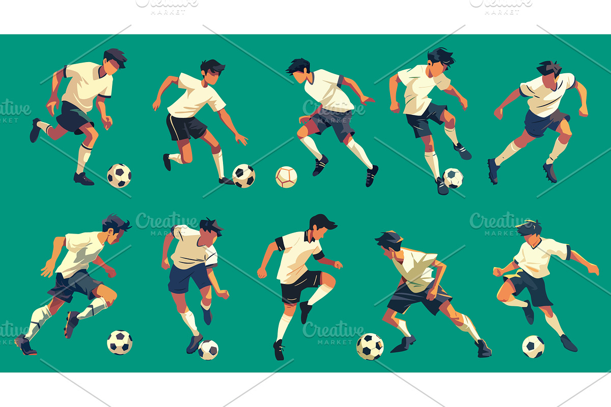 Football player. Cartoon male team, a Sport Illustration by Stock-Smart-Start
