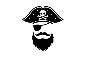 Pirate corsair photo booth mask, a Person Illustration by Buch&Bee