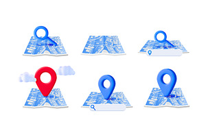 3d vector illustration set of folded, a Technology Illustration by Abscent