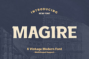 Magire - Retro Display Font, a Sans Serif Font by trabaskriya (Thumbnail 1 of 8)