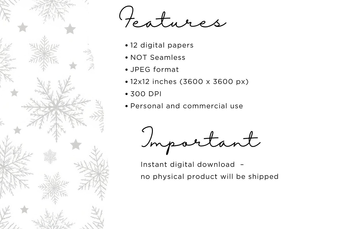 Silver Snowflakes Seamless, an Illustration by Mashimara (Photo 4 of 5)
