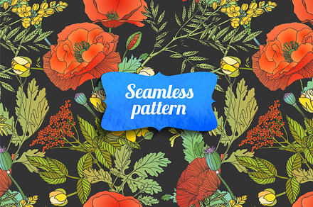 Floral seamless pattern. Vector