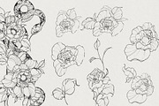 100illustrations Snakes with flowers, a Decorative Illustration by AnnaPolitmerskaja (Thumbnail 2 of 6)