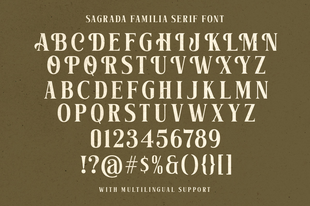 Sagrada Familia Font Collection, a Serif Font by Letterhend Studio (Photo 6 of 9)