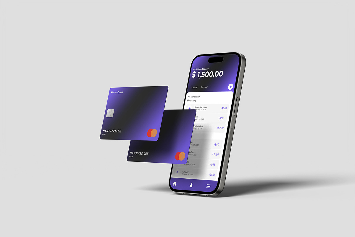 Iphone And Credit Card Mockup, a Product Mockup by scribrostudio (Photo 7 of 11)
