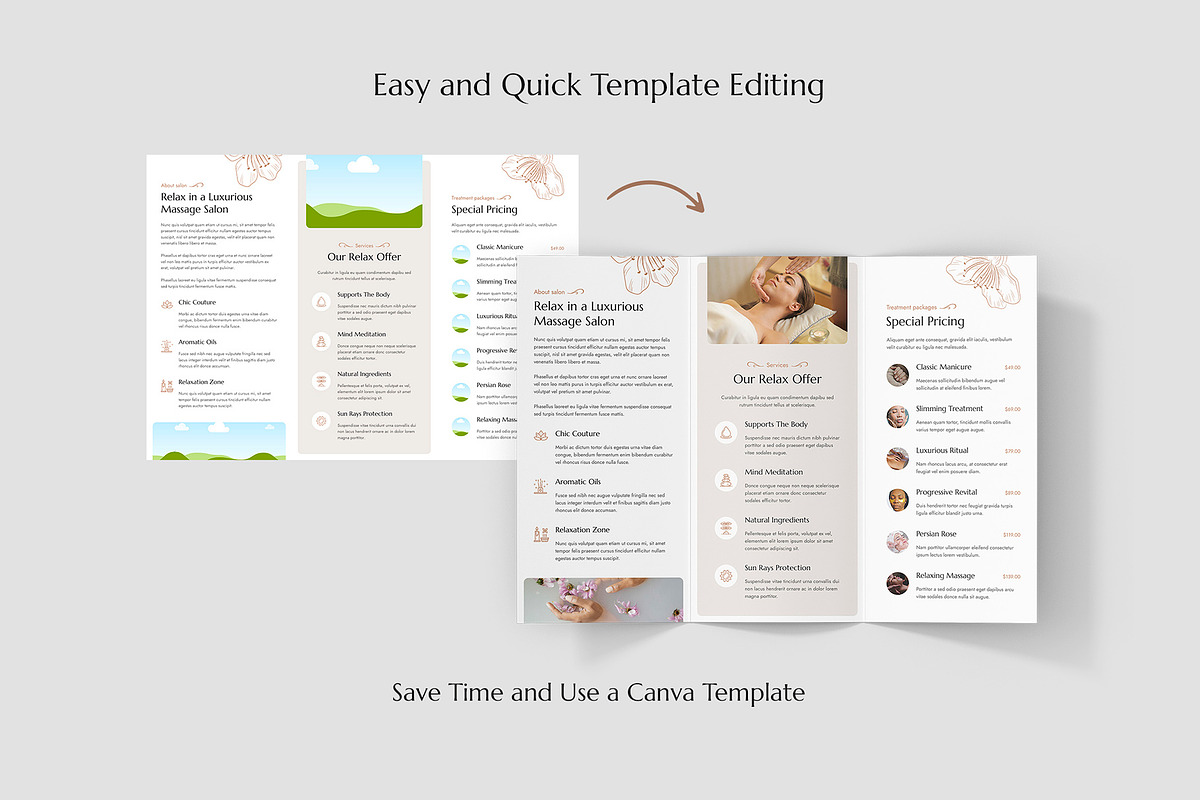 Spa Salon Brochure TriFold Template, a Brochure Template by artbart (Photo 9 of 9)
