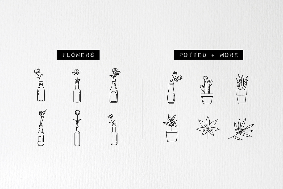 60 Plant & Floral Icons - Flower, an Outline Icon by Hatch Design Workshop (Photo 7 of 11)