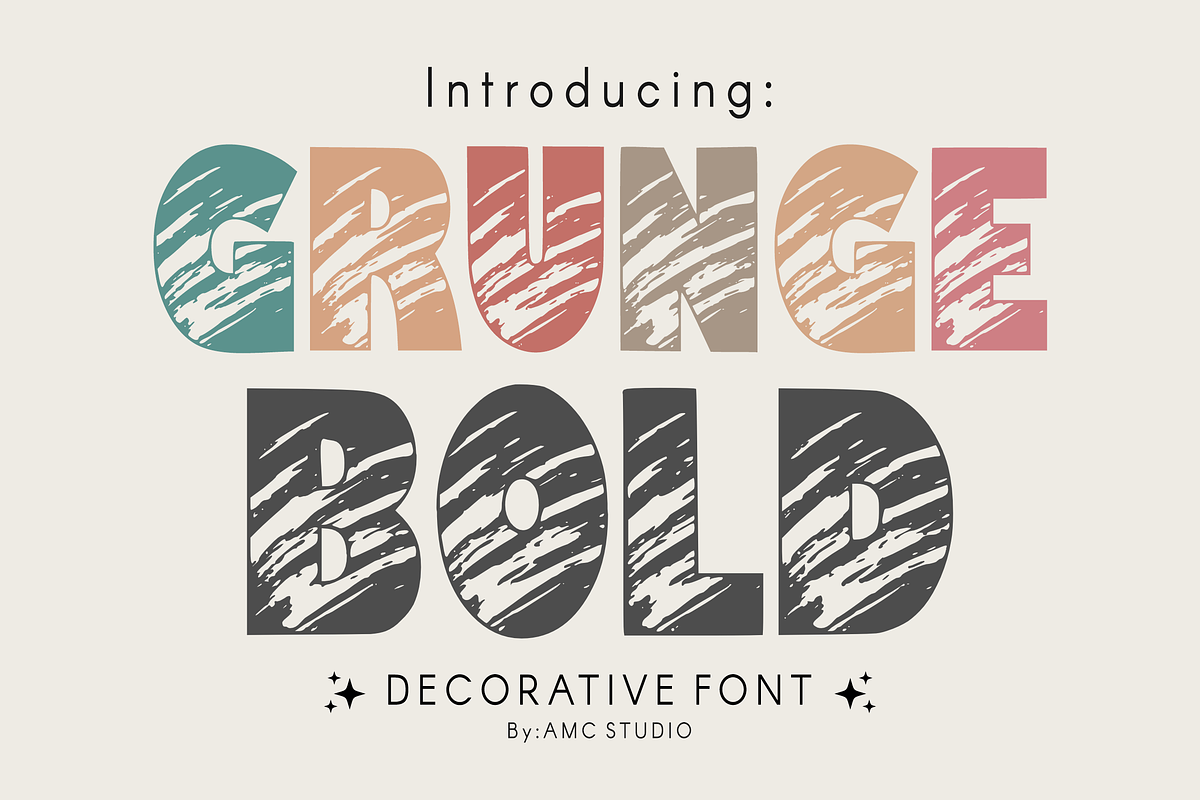 Grunge Bold - Grunge Font Types, a Font by KiddoGlyphs Studio (Photo 1 of 7)