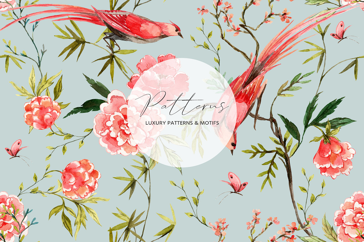 Chinoiserie Paradise, a Pattern Graphic by HannaStudio (Photo 4 of 8)