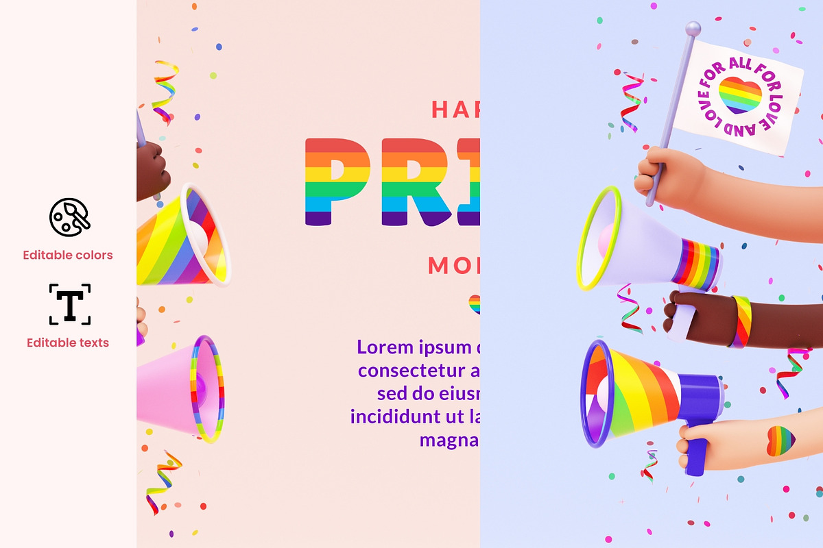 Happy Pride Festive Flyer Background, a Background Graphic by TandemStock (Photo 2 of 3)
