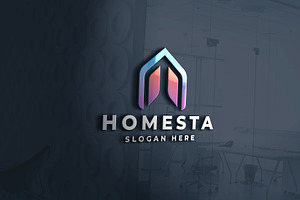 Modern Gradient House/Roof Logo, a Branding & Logo Template by Design_Planet