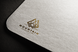 Mountain linear logo design
