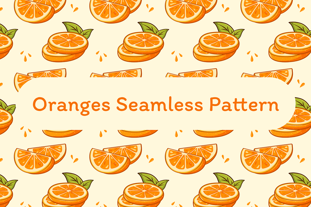 Oranges Seamless Pattern, a Pattern Graphic by Laimmilka (Photo 1 of 3)