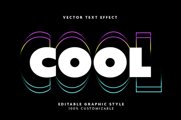 Retro Neon Outline Bold Text Effect preview 3
