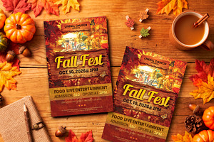 Fall Festival Canva Flyer Template