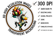 Whimsical Birthday Animal Clipart, an Illustration by Craft Nest (Thumbnail 4 of 8)