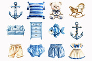 Coastal Baby Nursery Clipart, an Illustration by Design Market (Thumbnail 4 of 7)