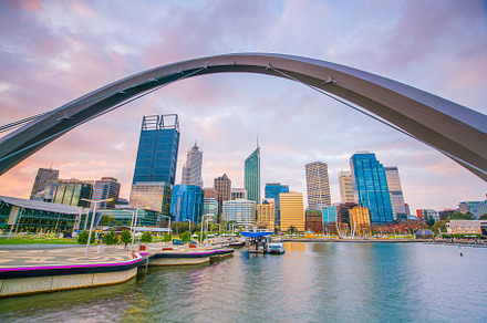Downtown perth skyline in australia containing perth, australia, and skyline, an Architecture Photo by f11photo