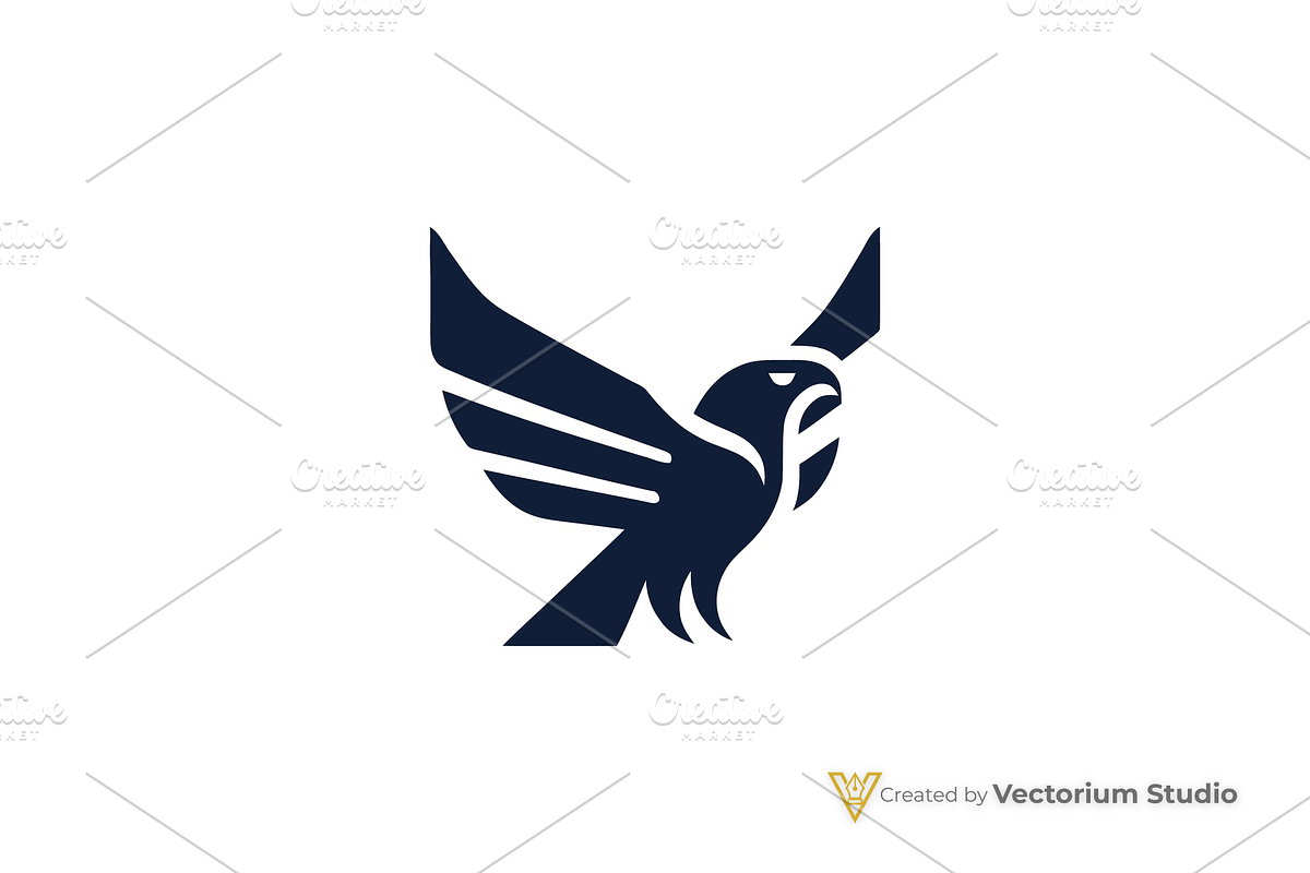 Geometric Eagle Flying Bird Logo, a Branding & Logo Template by Vectorium Studio (Photo 4 of 5)