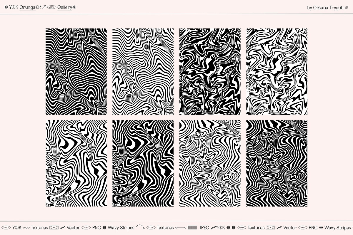 Wavy Stripe Texture & Distorted Line, a Texture Graphic by Oksana Trygub (Photo 3 of 14)