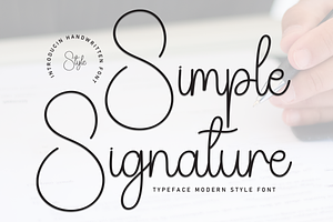 Simple Signature Script Font