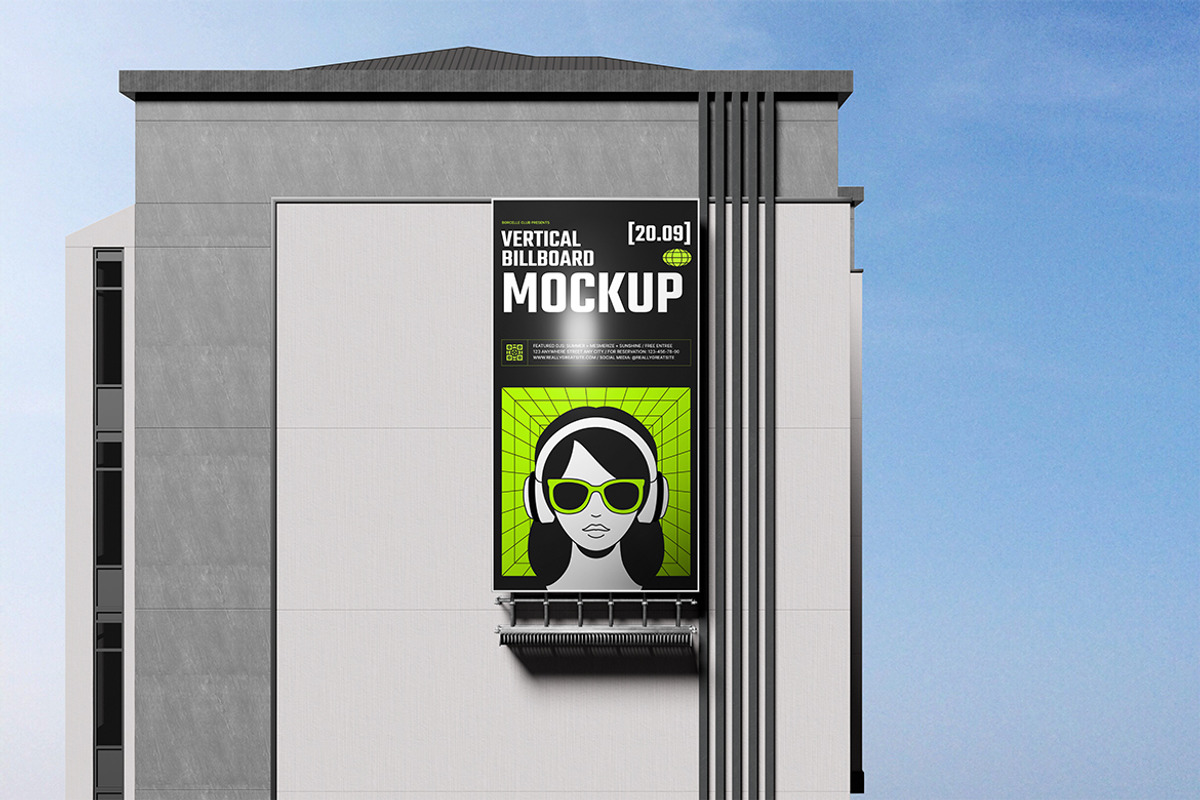 Vertical Billboard Mockup, an Advertising Mockup by xavier_studio (Photo 2 of 5)